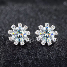 Cargar imagen en el visor de la galería, Aretes Moissanitas-Plata Ley 925
