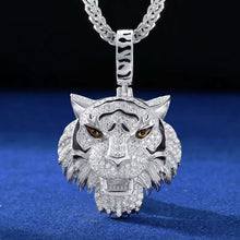 Cargar imagen en el visor de la galería, Dije tigre Moissanitas-Plata Ley 925
