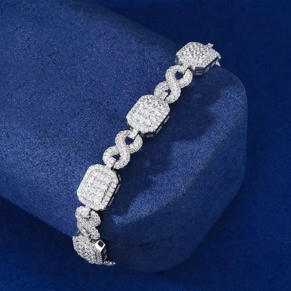 Pulsera Infinitos Plata Ley 925-Moissanitas
