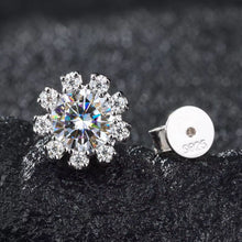 Cargar imagen en el visor de la galería, Aretes Moissanitas-Plata Ley 925
