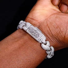 Cargar imagen en el visor de la galería, Pulsera Cubana Hojas Plata Ley 925-Moissanitas
