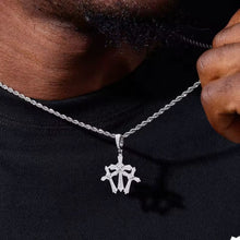 Cargar imagen en el visor de la galería, Dije 3 Cruces Plata Ley 925-Moissanitas
