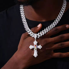Cargar imagen en el visor de la galería, Dije Cruz Plata Ley 925-Moissanitas
