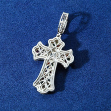 Cargar imagen en el visor de la galería, Dije Cruz Moissanitas-Plata Ley 925
