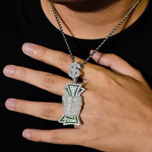 Cargar imagen en el visor de la galería, Dije Mano Dinero Plata Ley 925-Moissanitas
