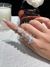 Cargar imagen en el visor de la galería, Anillos Solitarios Dama Moissanitas-Plata Ley 925
