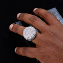 Cargar imagen en el visor de la galería, Anillo Cubano Plata Ley 925-Moissanitas
