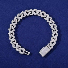 Cargar imagen en el visor de la galería, Pulsera Cubana Infinita Plata Ley 925-Moissanitas
