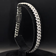 Cargar imagen en el visor de la galería, Pulsera Cubana 9mm Plata Ley 925-Moissanitas
