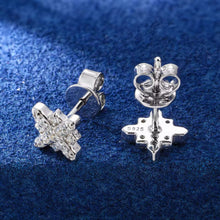 Cargar imagen en el visor de la galería, Aretes Moissanitas-Plata Ley 925
