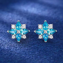 Cargar imagen en el visor de la galería, Aretes Estrella Plata Ley 925-Moissanitas
