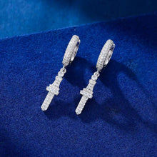 Cargar imagen en el visor de la galería, Candongas Espada Plata Ley 925-Moissanitas
