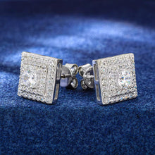 Cargar imagen en el visor de la galería, Aretes Moissanitas-Plata Ley 925
