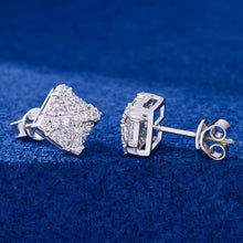Cargar imagen en el visor de la galería, Aretes Cruz Plata Ley 925-Moissanitas
