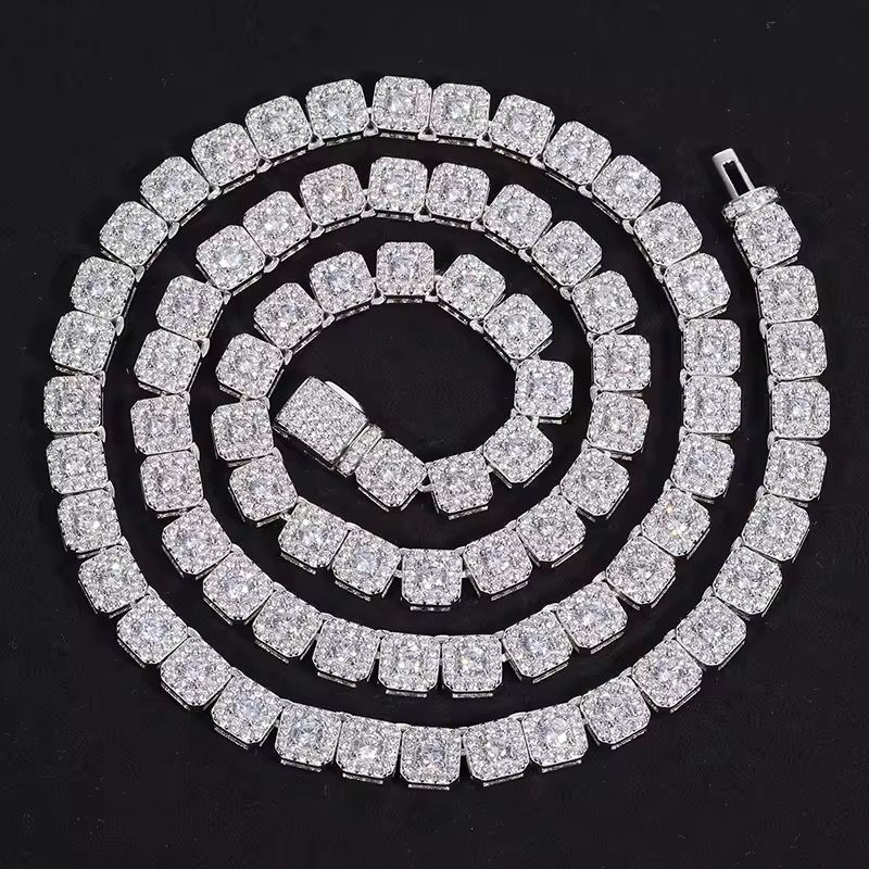 Cadena Tennis Chain Plata Ley 925-Moissanitas 6mm