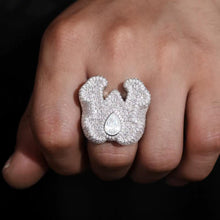 Cargar imagen en el visor de la galería, Anillos &quot;W&quot; Moissanitas-Plata Ley 925

