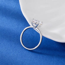 Cargar imagen en el visor de la galería, Anillo Solitario Dama Moissanitas-Plata Ley 925
