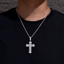 Cargar imagen en el visor de la galería, Dije Cruz Plata Ley 925-Moissanitas
