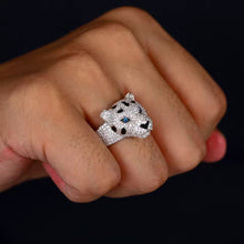 Cargar imagen en el visor de la galería, Dije Leopardo Plata Ley 925-Moissanitas
