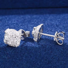 Cargar imagen en el visor de la galería, Aretes Cruz Plata Ley 925-Moissanitas
