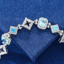 Cargar imagen en el visor de la galería, Pulsera Cubana Moissanitas-Plata Ley 925
