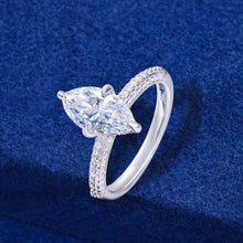 Cargar imagen en el visor de la galería, Anillo Compromiso Solitario Plata Ley 925-Moissanitas
