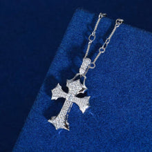 Cargar imagen en el visor de la galería, Dije Cruz Moissanitas-Plata Ley 925
