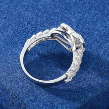 Cargar imagen en el visor de la galería, Anillo Corazón Moissanitas-Plata Ley 925
