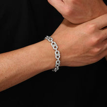 Cargar imagen en el visor de la galería, Pulsera Cubana Moissanitas-Plata Ley 925
