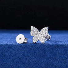 Cargar imagen en el visor de la galería, Aretes Mariposa Moissanitas-Plata ley 925
