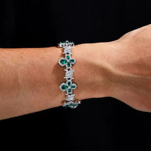 Cargar imagen en el visor de la galería, Pulsera Cubana Cruz Plata Ley 925-Moissanitas
