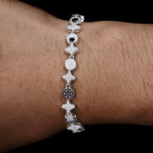 Cargar imagen en el visor de la galería, Pulsera Luna-Estrella Moissanitas-Plata Ley 925
