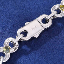 Cargar imagen en el visor de la galería, Cadena Infinitos Colores Plata Ley 925-Moissanitas
