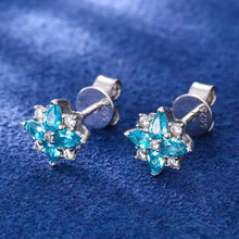 Cargar imagen en el visor de la galería, Aretes Estrella Plata Ley 925-Moissanitas
