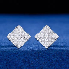 Cargar imagen en el visor de la galería, Aretes Cruz Plata Ley 925-Moissanitas
