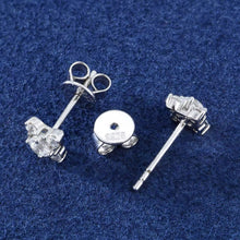 Cargar imagen en el visor de la galería, Aretes Moissanitas-Plata Ley 925
