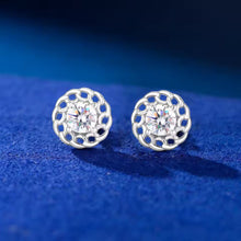 Cargar imagen en el visor de la galería, Aretes Cubanos Plata Ley 925-Moissanitas
