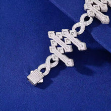 Cargar imagen en el visor de la galería, Pulsera Cubana Cruces Plata Ley 925-Moissanitas
