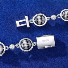 Cargar imagen en el visor de la galería, Pulsera Cubana Esferas Plata Ley 925-Moissanitas
