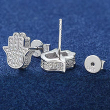 Cargar imagen en el visor de la galería, Aretes Mano Moissanitas-Plata Ley 925
