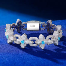 Cargar imagen en el visor de la galería, Pulsera Cubana Cruces Plata Ley 925-Moissanitas
