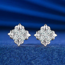 Cargar imagen en el visor de la galería, Aretes Moissanitas-Plata Ley 925

