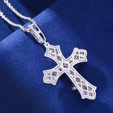 Cargar imagen en el visor de la galería, Dije Cruz Plata Ley 925-Moissanitas
