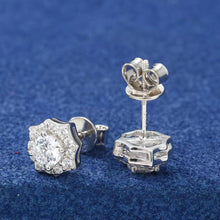 Cargar imagen en el visor de la galería, Aretes Moissanitas-Plata Ley 925
