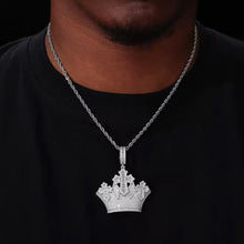 Cargar imagen en el visor de la galería, Dije Corona Cruces Plata Ley 925-Moissanitas
