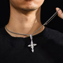 Cargar imagen en el visor de la galería, Dije Cruz Plata Ley 925-Moissanitas
