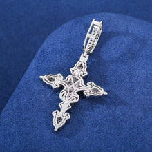 Cargar imagen en el visor de la galería, Dije Cruz Plata Ley 925-Moissanitas
