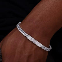 Cargar imagen en el visor de la galería, Pulsera Tennis San Judas Tadeo Plata Ley 925-Moissanitas
