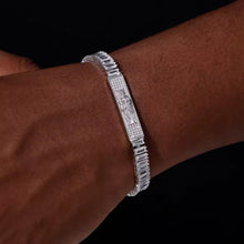 Cargar imagen en el visor de la galería, Pulsera Tennis San Judas Tadeo Plata Ley 925-Moissanitas
