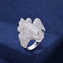 Cargar imagen en el visor de la galería, Anillo Avión Plata Ley 925-Moissanitas Baguettes
